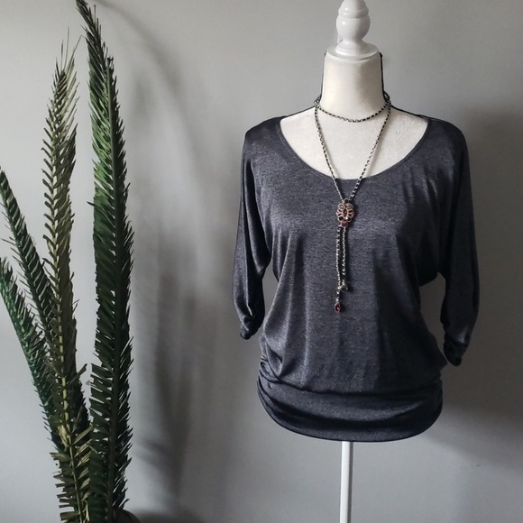 Studio Y silver gray blouse and tank set - Picture 1 of 6